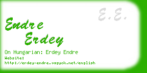 endre erdey business card